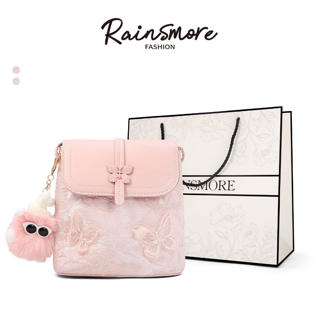 RAINSMORE Tas Pesta – Tas Wanita Trendi dengan Desain Renda Kecil, Tas Mini yang Imut, Elegan & Sant
