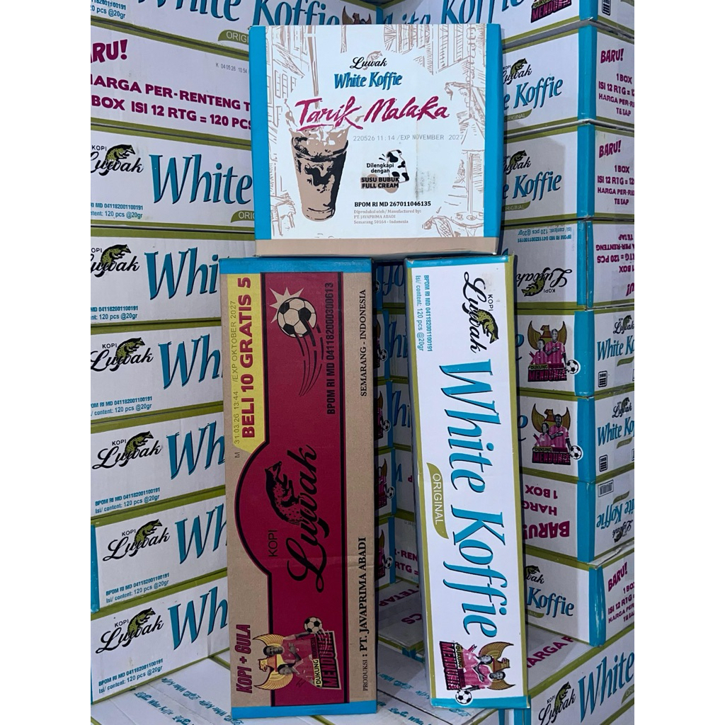 (exp 10/2027) Luwak White Koffie Original 12renteng x 10 bungkus x 20gr [KARTON/ 1 DUS] kopi bubuk i