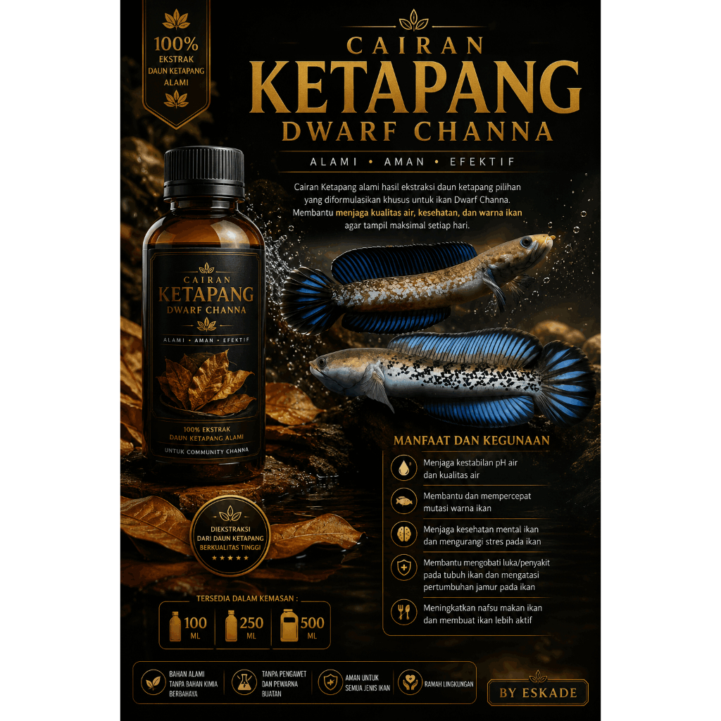 CAIRAN CHANNA DWARF - KETAPANG UNTUK DWARF (LIMBATA - STEWARTI - AURANTI - ANDRAO)