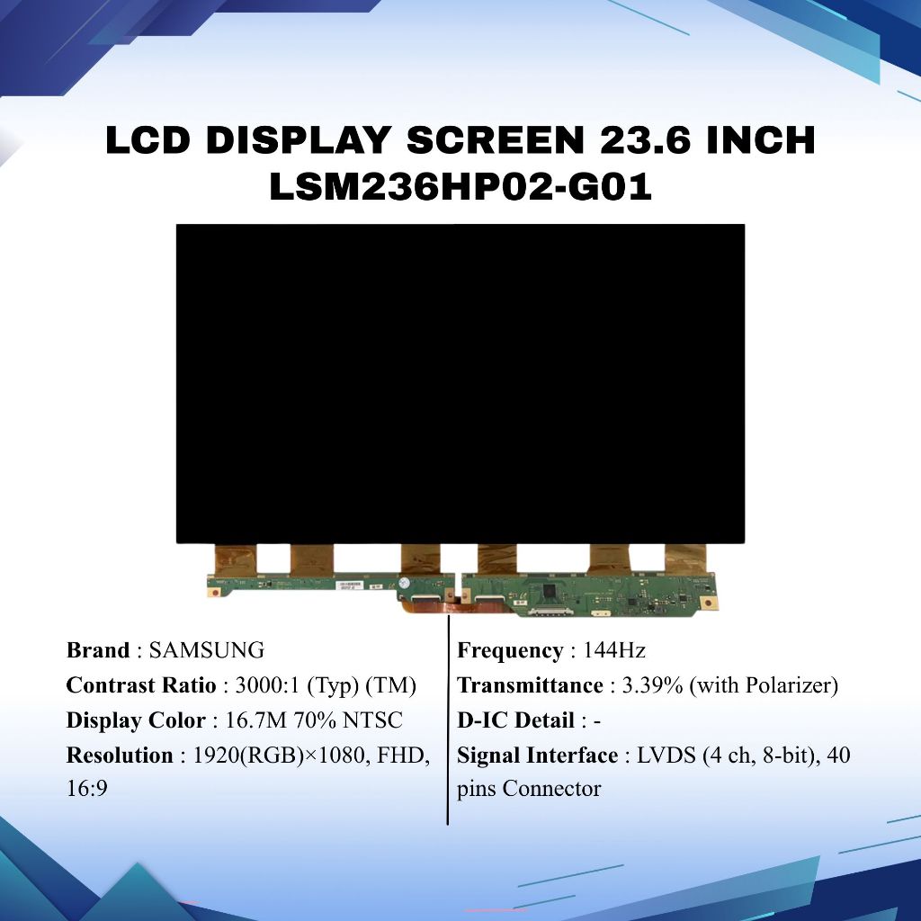 SAMSUNG LCD DISPLAY SCREEN PANEL ORIGINAL LSM236HP02-G01 LSM270HP10-201 LSM315DP06 LSM340YP03-M04