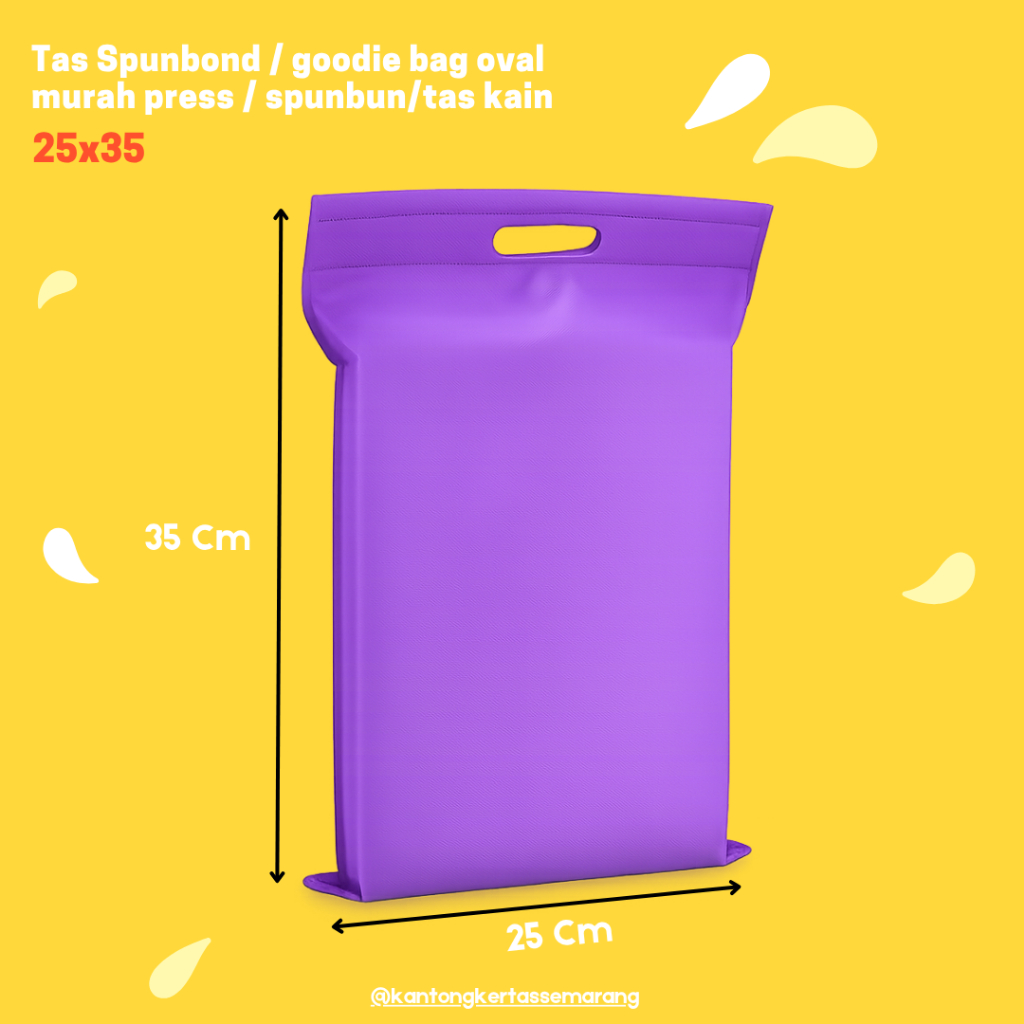 Tas Spunbond / goodie bag oval murah 20x26 / 25x35 press / spunbun/tas kain /MBG/SPPG/POLOS/SABLON