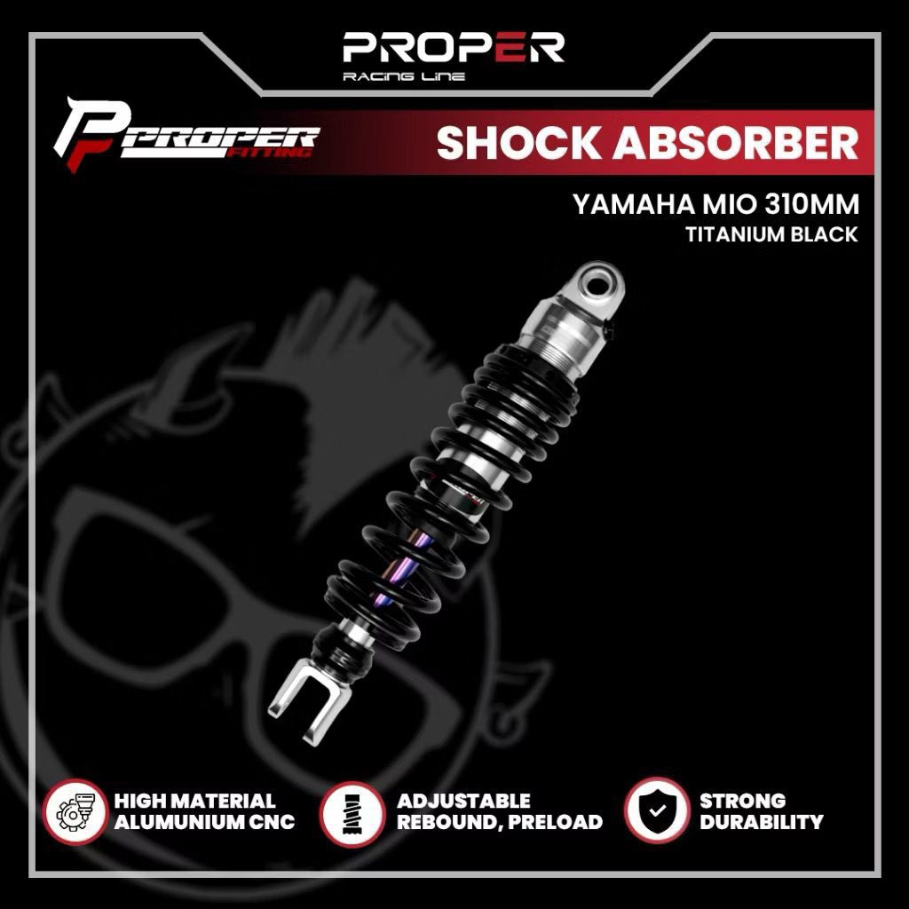 PROPER RACING LINE SHOCK PROPER MATIC/SHOCK PROPER FITTING OX SERIES MATIC MIO 310MM/SHOCK PROPER VA