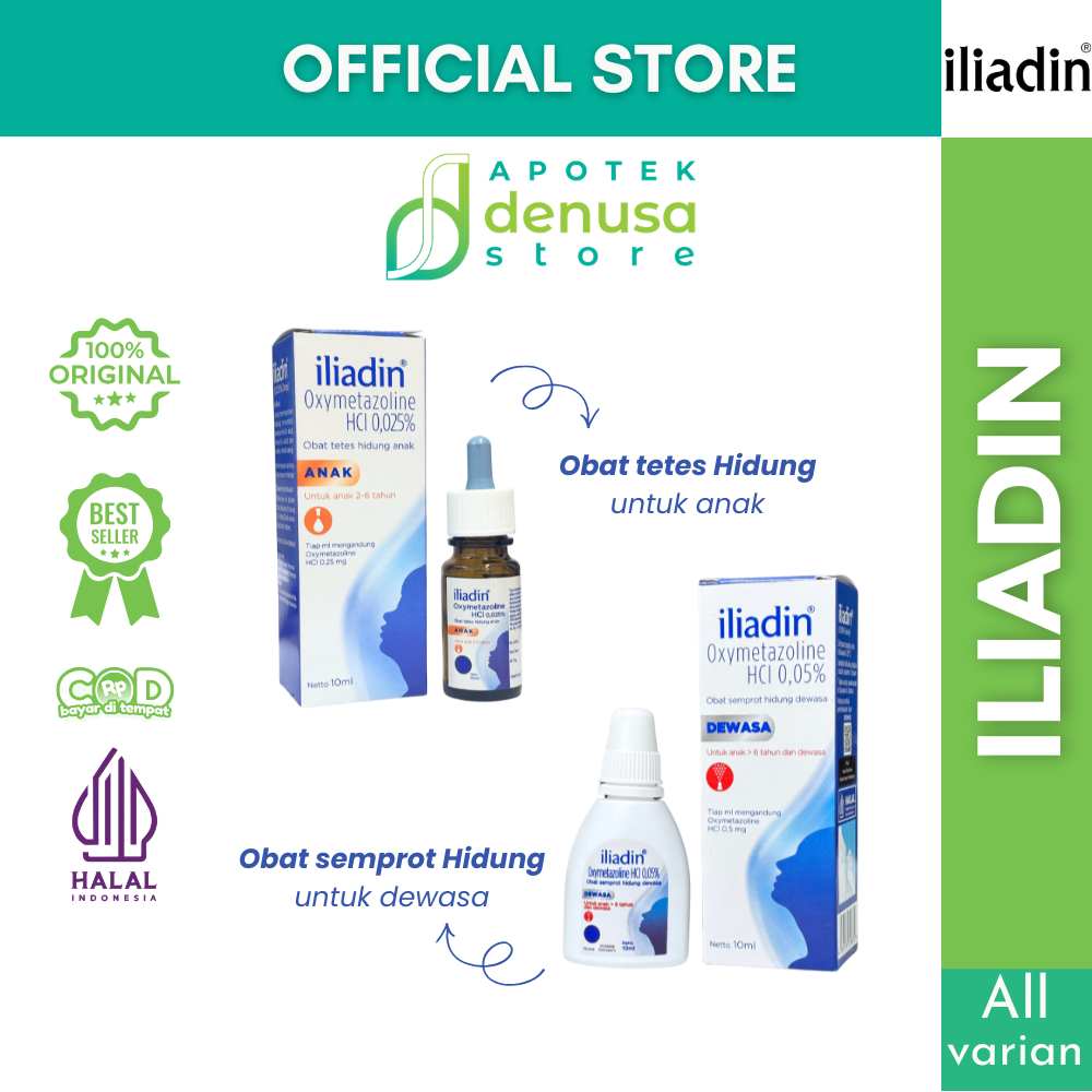 iliadin Semprot Tetes Hidung Tersumbat | Nasal Spray Anak Dewasa Moist