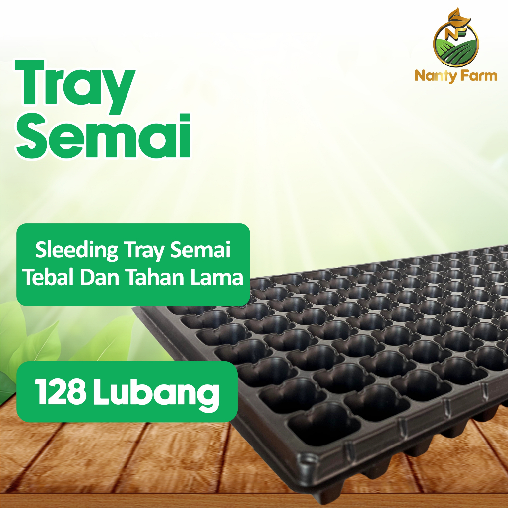 Tray Semai 128 Lubang Traypot Pot Seed Tray Biji Bibit- Tray Semai 128 Lubang
