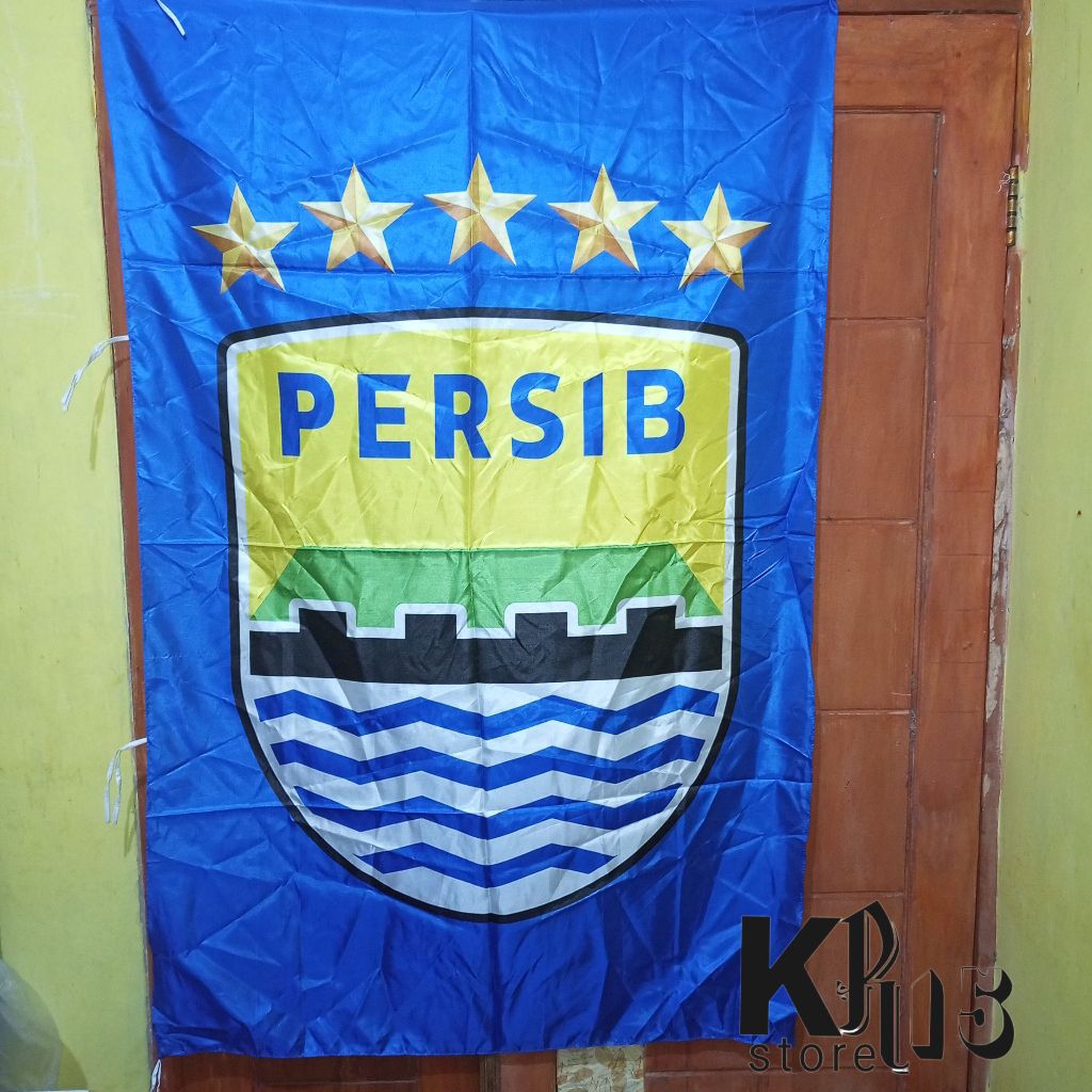Bendera persib ukuran 100x150..bendera persib besar.