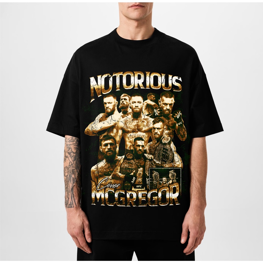 T-shirt Kaos Vintage Bootleg NOTORIOUS CONOR MCGREGOR MMA