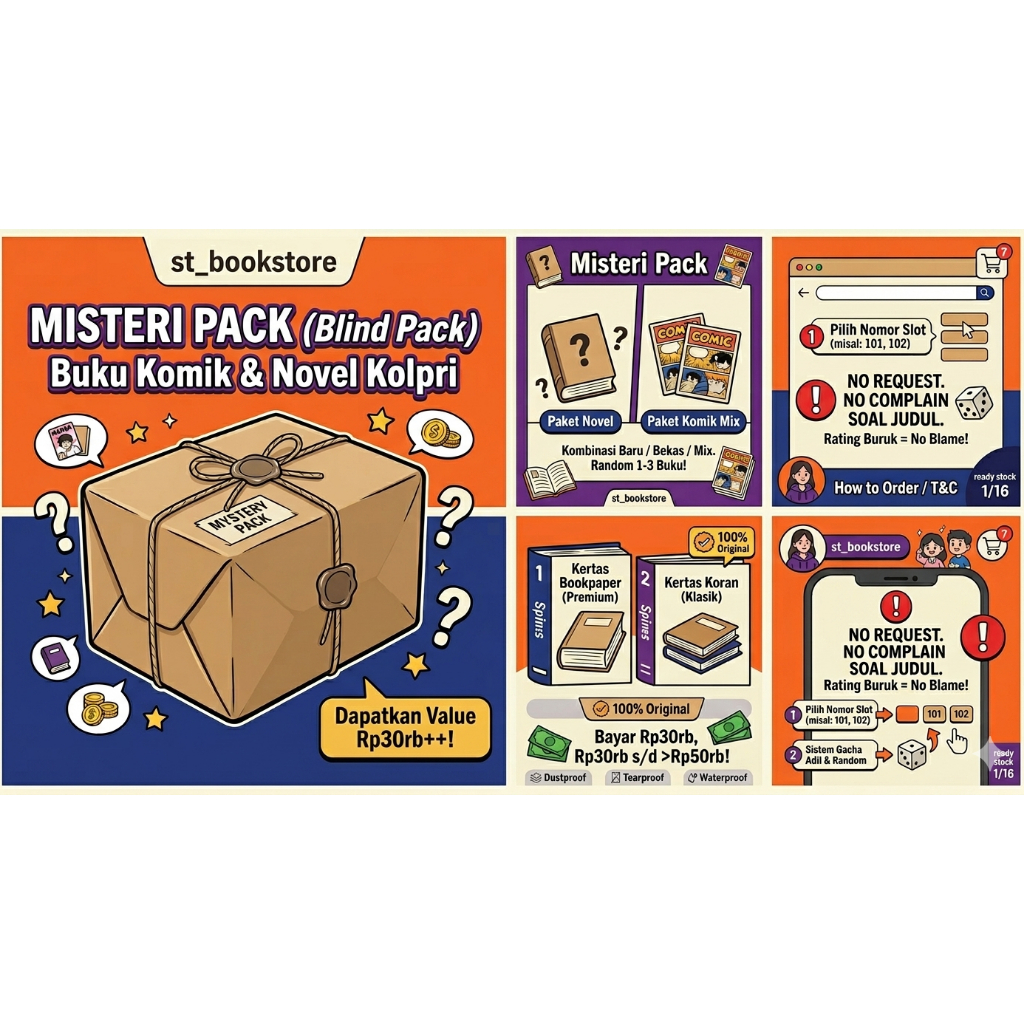 [MYSTERY PACK] Gacha Buku Koleksi Pribadi (Komik & Novel)