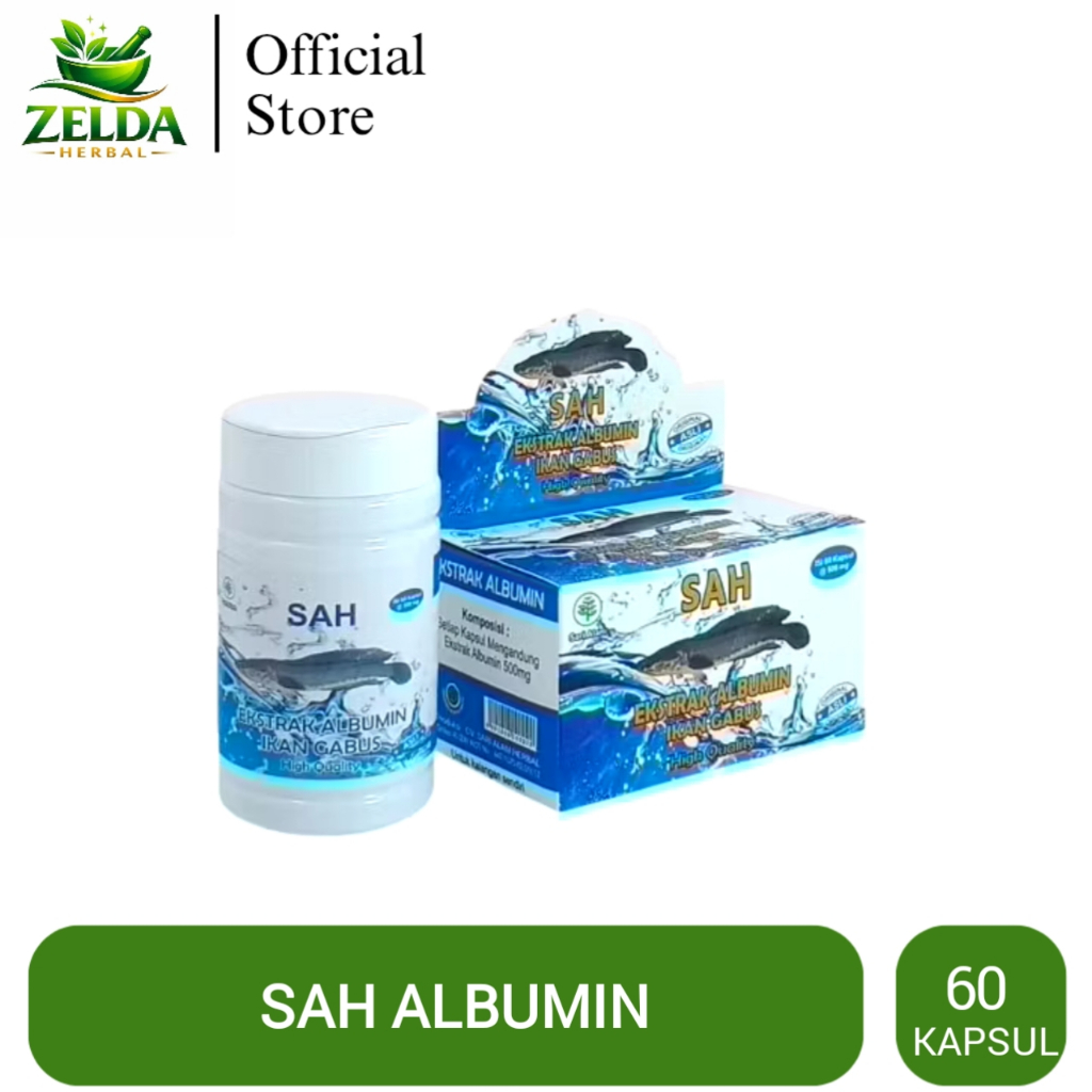 Sah Albumin | Kapsul Albumin | Ekstrak Ikan Gabus | Kapsul Extrak Albumin - 60 Kapsul