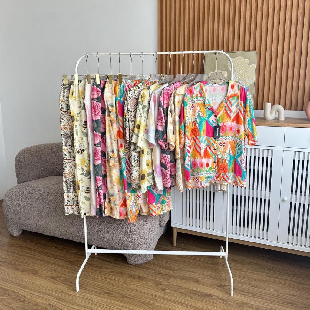 RUBY PIYAMA Setelan Piyama Rayon Premium Busui Friendly Pajamas Set by benee.id 2293