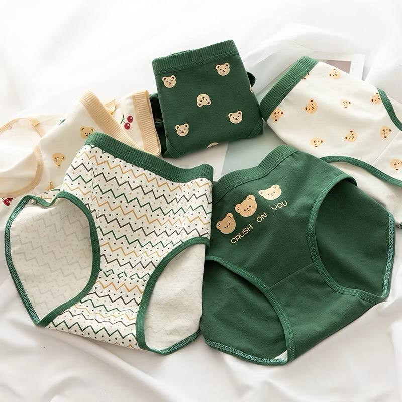 Likesun - Celana Dalam Wanita Motif Beruang  Karakter Kartun Lucu Pakaian Dalam Remaja CD96