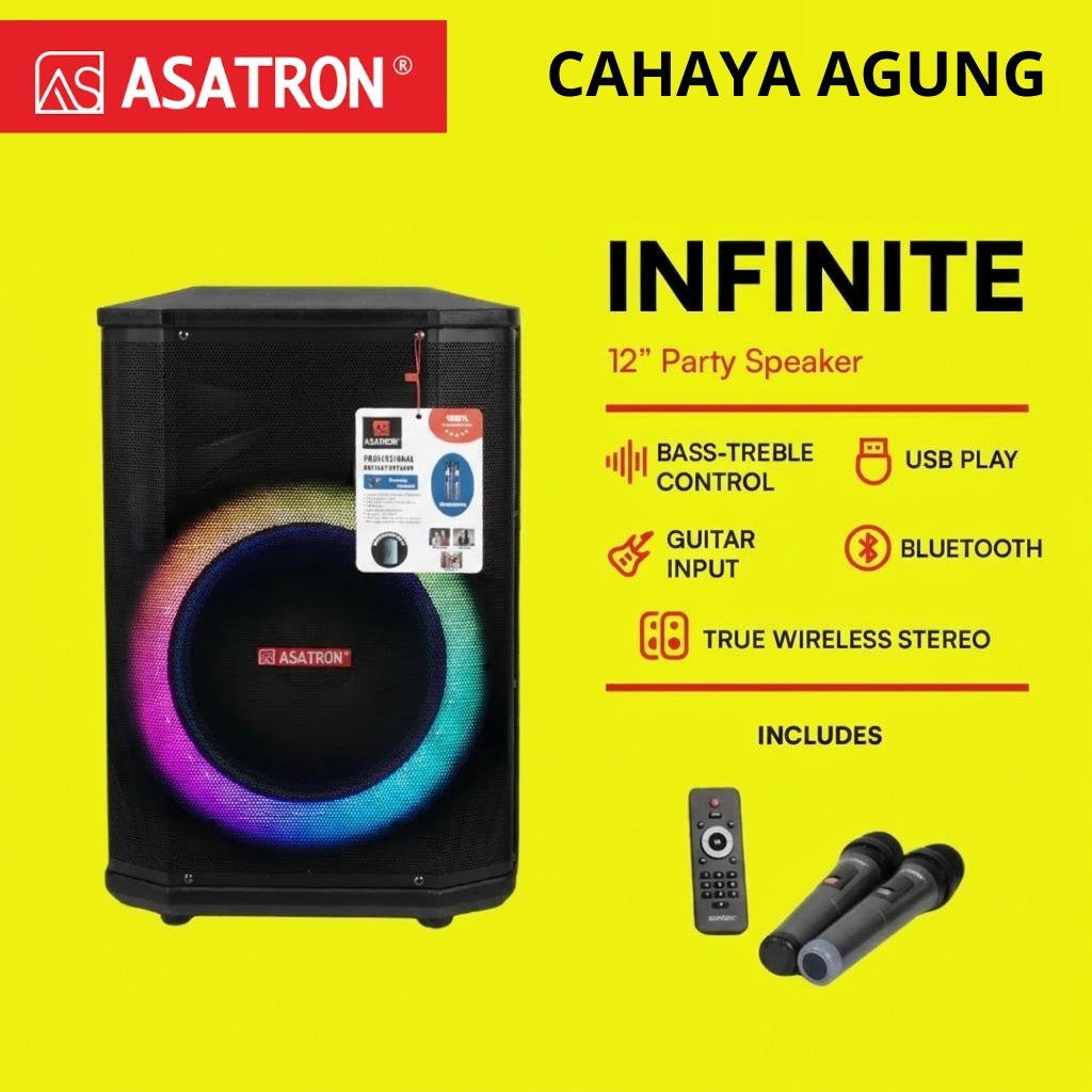 Asatron Infinite 12 Inch Bluetooth Party Speaker / Speaker Bluetooth