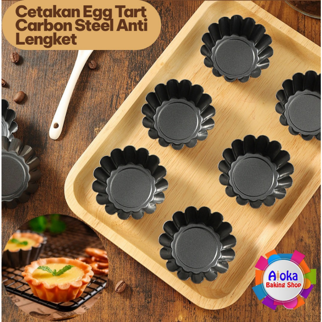 Cetakan Egg tart Loyang Pie Egg Tart dengan Lapisan Anti lengket Cetakan Pie Susu