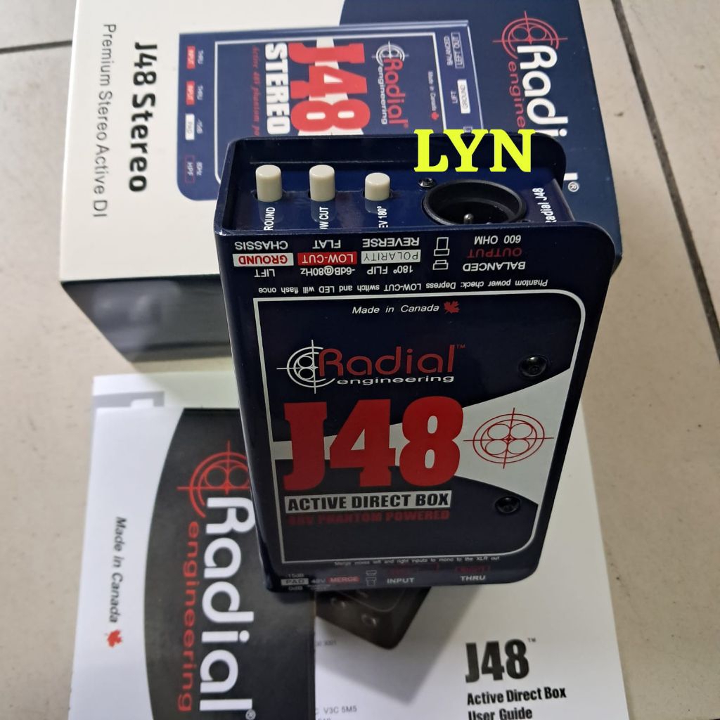 RADIAL J-48 ACTIVE 1 CHANNEL AKTIF INSTRUMENT DIRECT BOX J48