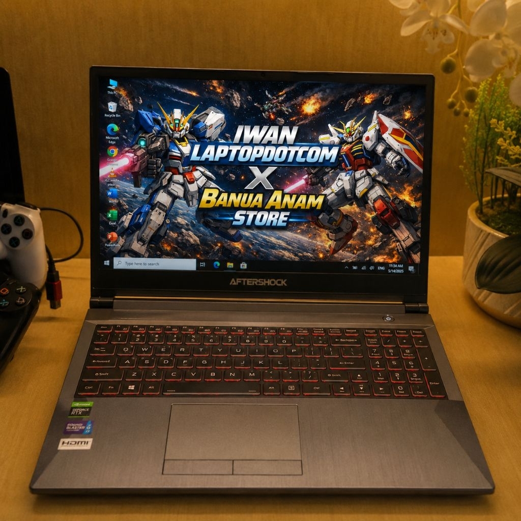 LAPTOP GAMING SULTAN AFTERSHOCK CLEVO FORGE 15 RTX 2060 I7 GEN 9 RAM 16GB 612GB STORAGE - KERJA, KAN