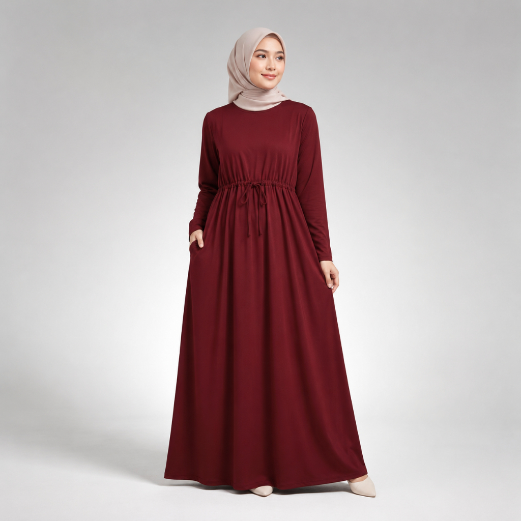 Gamis Muslimah Simple Mewah dan Elegan