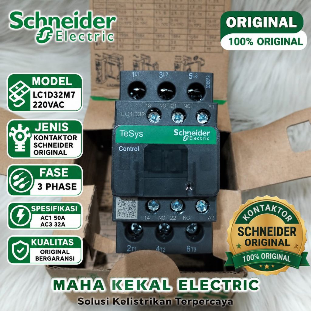 kontaktor 32a 3phase lc1d32m7 3phase 220vac kontaktor Schneider lc1d32m7 kontaktor Schneider lc1d32 