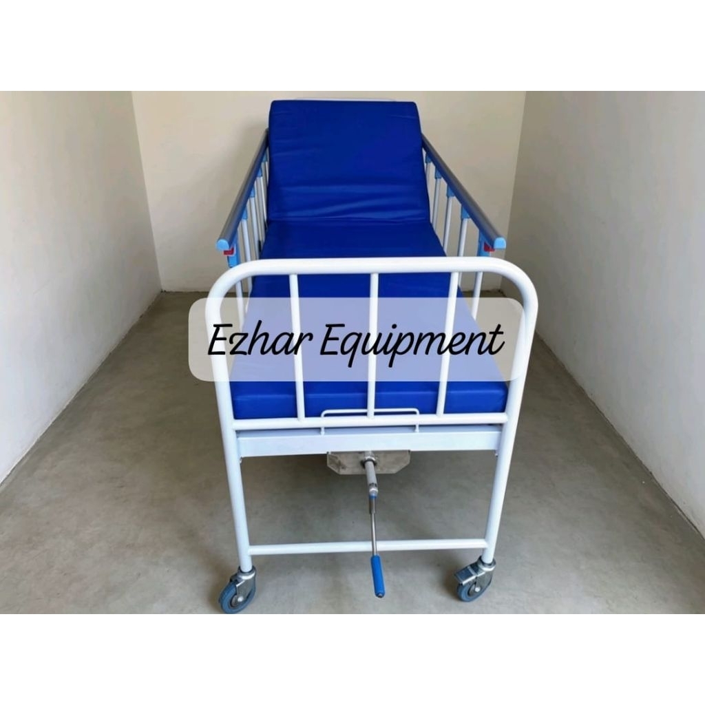 bed pasien ekonomis 1 crank alingan siderail