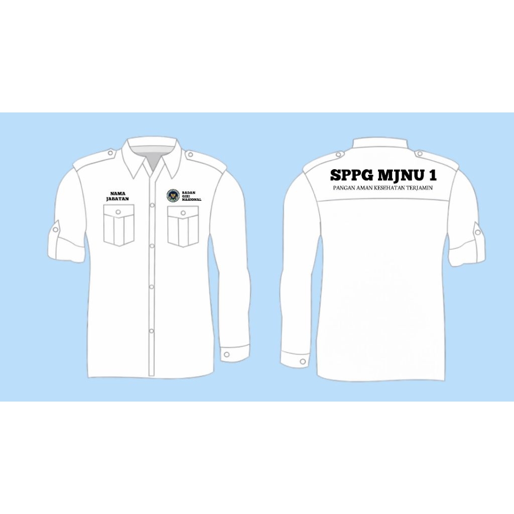 PDH Baju Safety Custome Nama dan Bordir