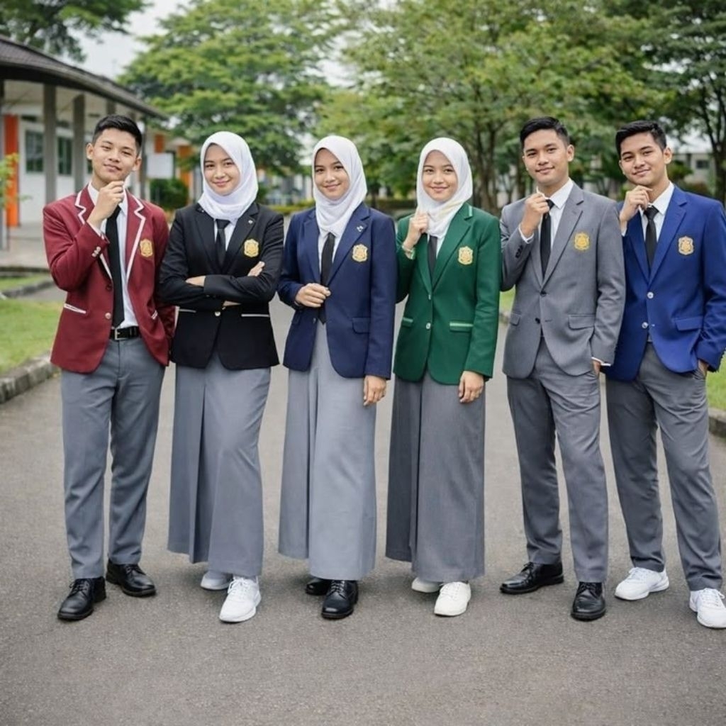 Gratis Bordir Logo Custom jas almamater jas UNIVERSITAS Almet Free Logo dan Nama Sekolah Bisa Satuan