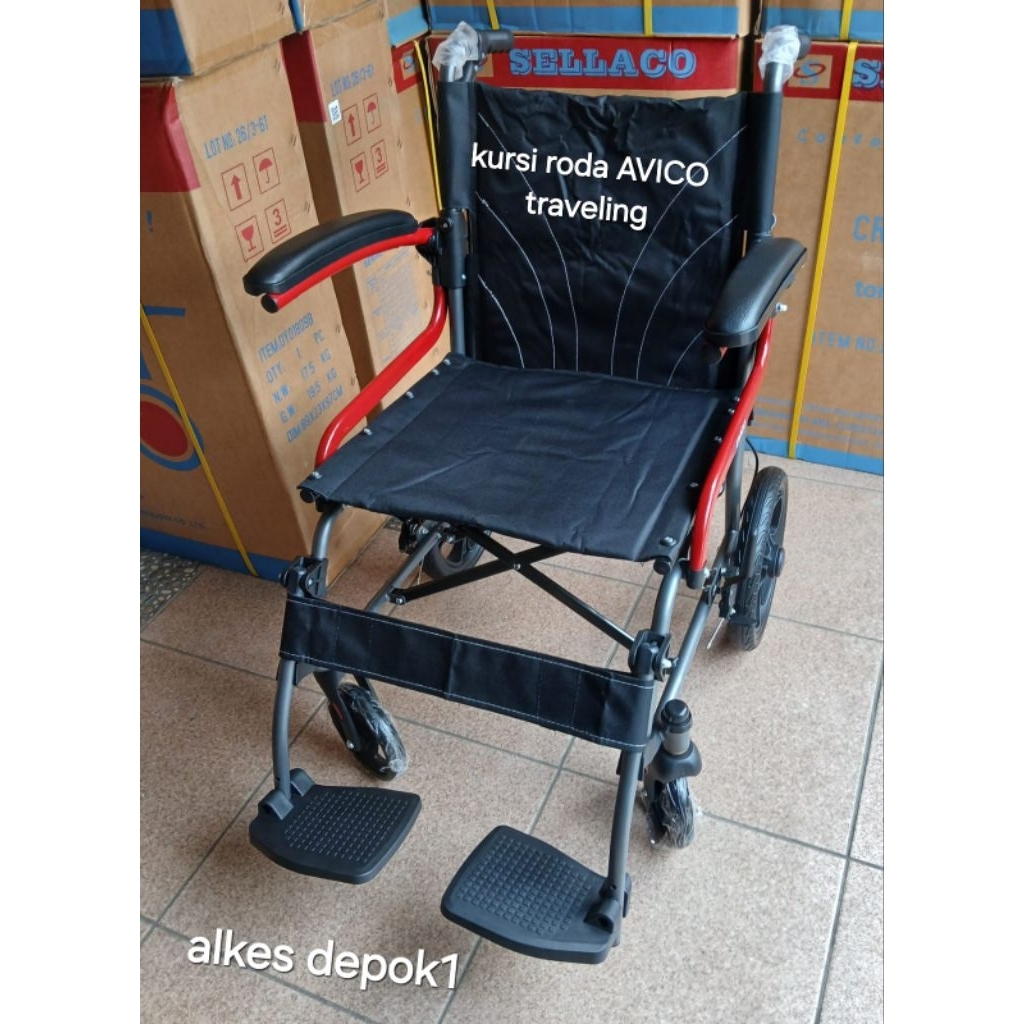 avico kursi roda traveling portabel