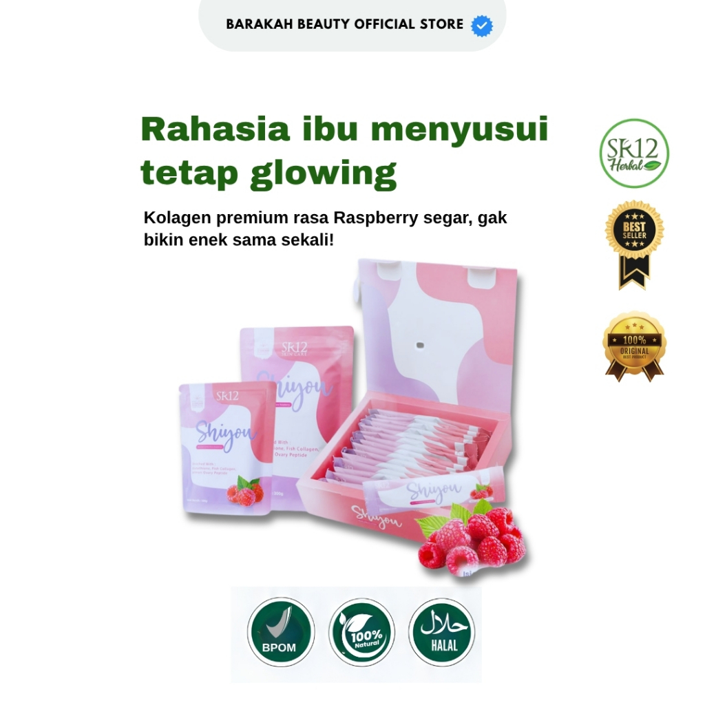 Shiyou Collagen Drink SR12 Original | Minuman Kolagen Pemutih Seluruh Badan Cepat & Pencerah Kulit G