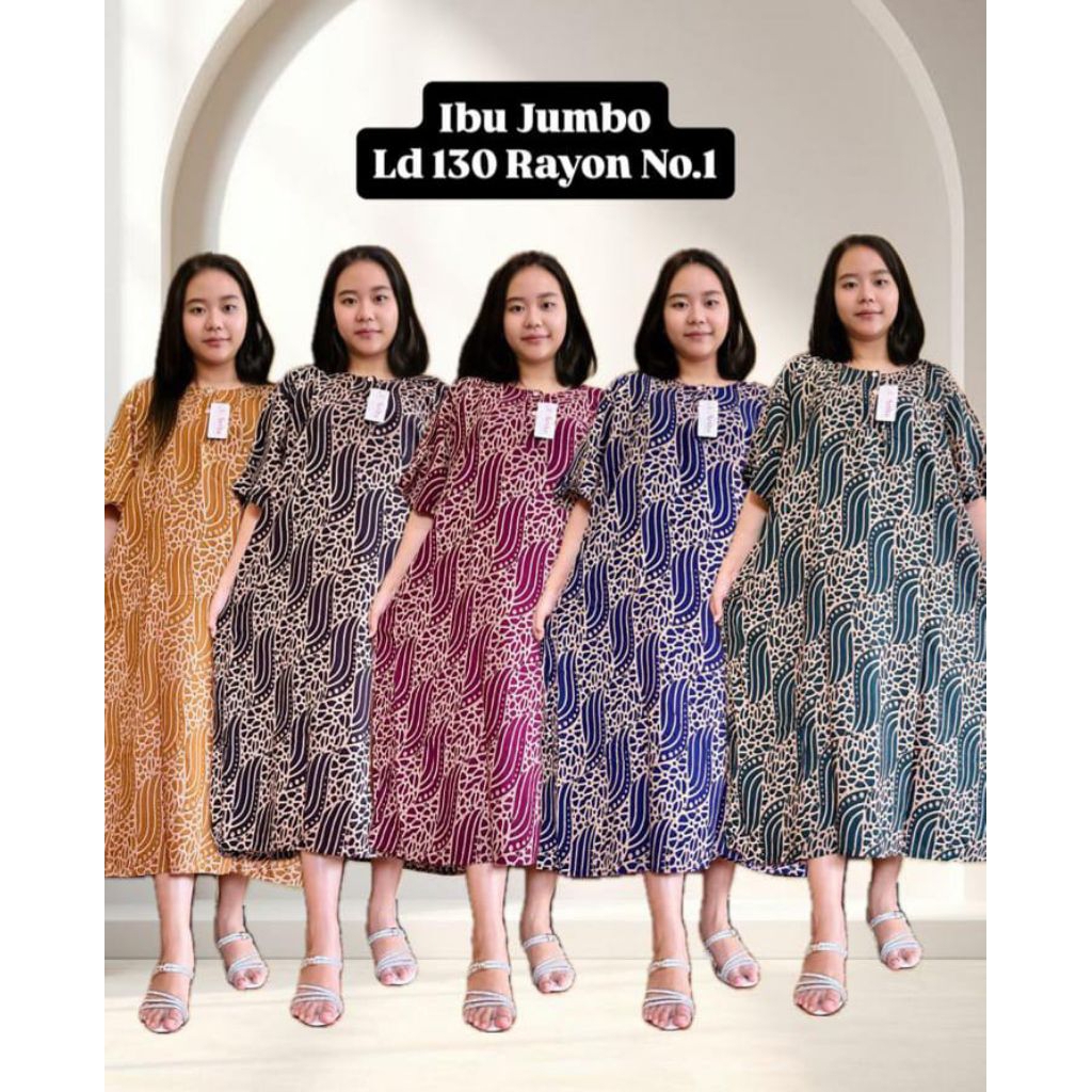Daster Baju Tidur Batik Soloan Super Jumbo Menyusui Ibu Hamil