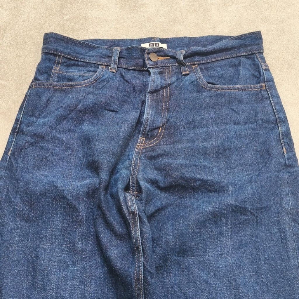 Celana panjang denim jeans  selvedge blue indigo