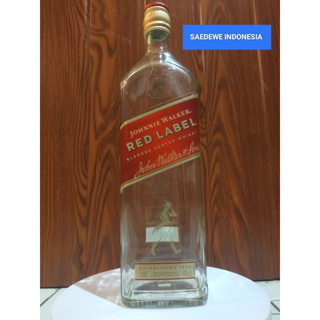 BOTOL KACA KOSONG BEKAS MINUMAN IMPORT KAPASITAS 1 LITER COCOK BUAT KOLEKSI PAJANGAN DEKORASI AKSESO