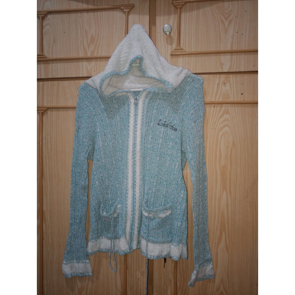 SWEATER RAJUT HOODIE LAKE TOBA