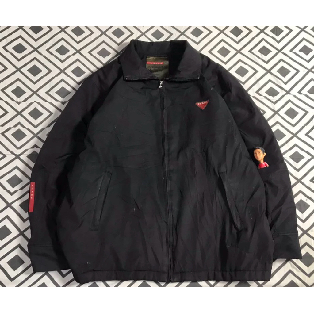 Jaket Nylon Prada Milano Original