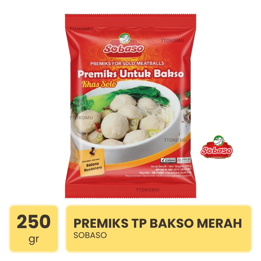 Premiks Tepung Bakso Sobaso Merah Tepung Adonan Bakso Khas SOLO 250 gr