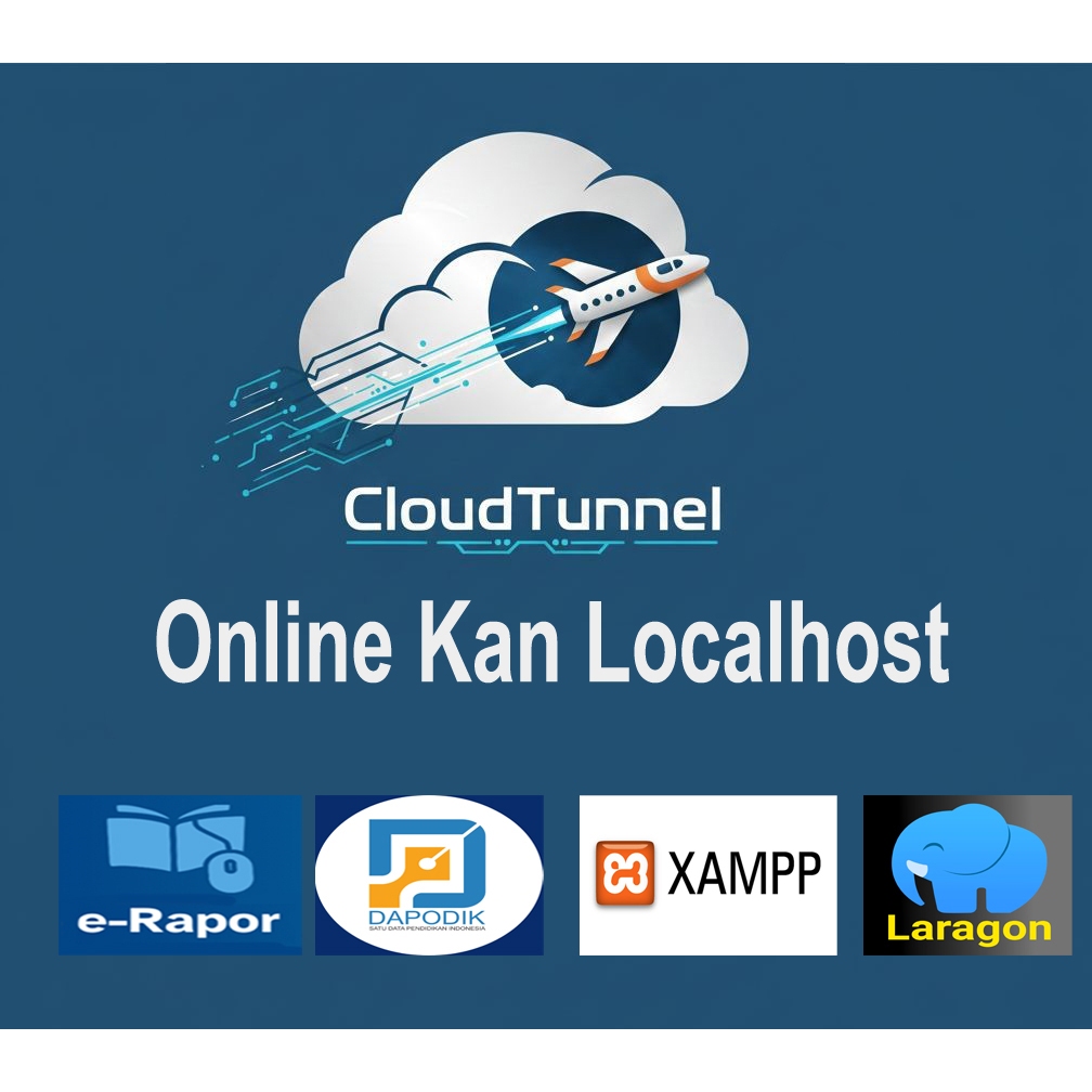 Tunneling VPN Localhost Unlimited - Onlinekan e-Raport Dapodik XAMPP Laragon - IP Publik Statis Doma