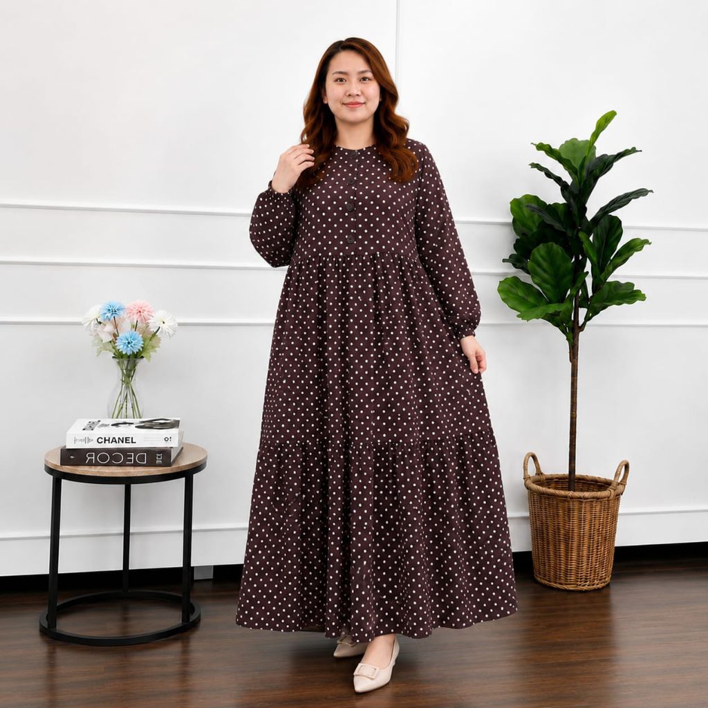 Jumbo gamis Soraya abaya silk ld 120 130 140 cm
