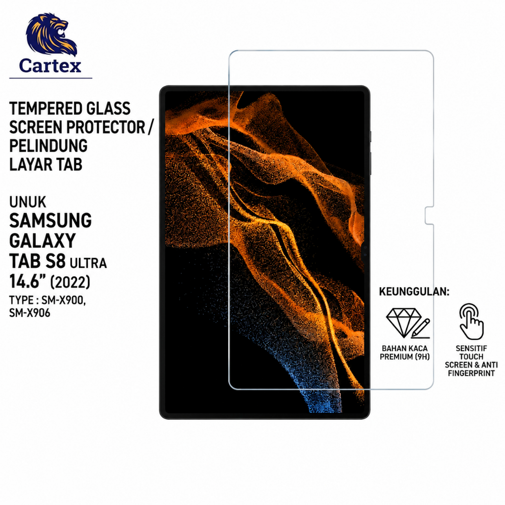 Antigores Samsung Tab S8 Ultra 14.6"inch 2022 \ anti gores samsung tab s8 ultra / tempered glass sam