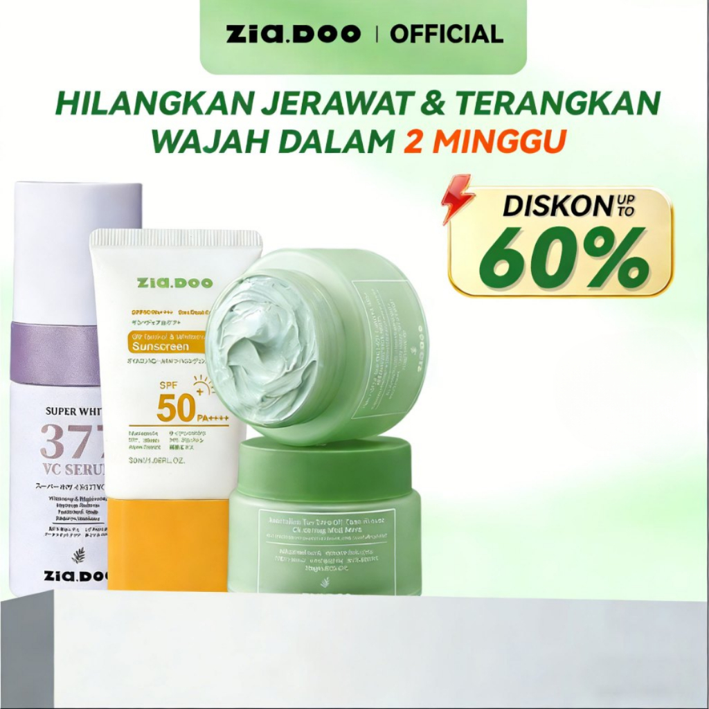 ZIA.DOO Australian Tea Tree Oil Control Acne Essence Lotion 2ml + 8D Cream 2g + Essence 2ml