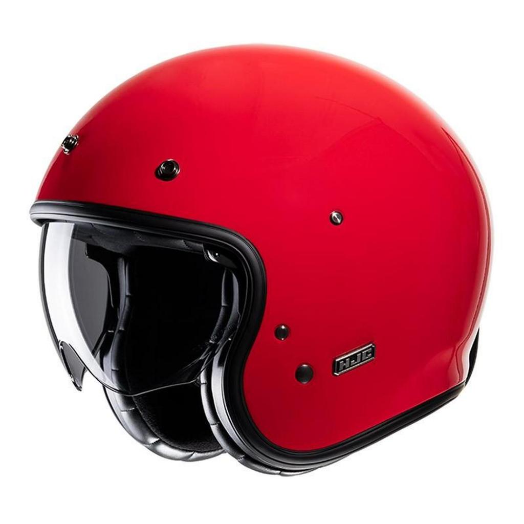 HJC V31 DEEP RED VINTAGE HALF FACE ORIGINAL HELM HJC