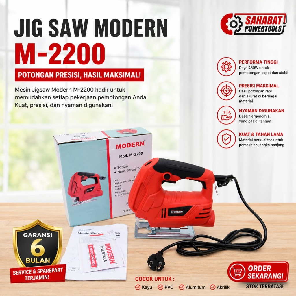 MODERN M-2200 / Mesin Jigsaw MODERN M 2200 / Gergaji Jig Saw MODERN M2200