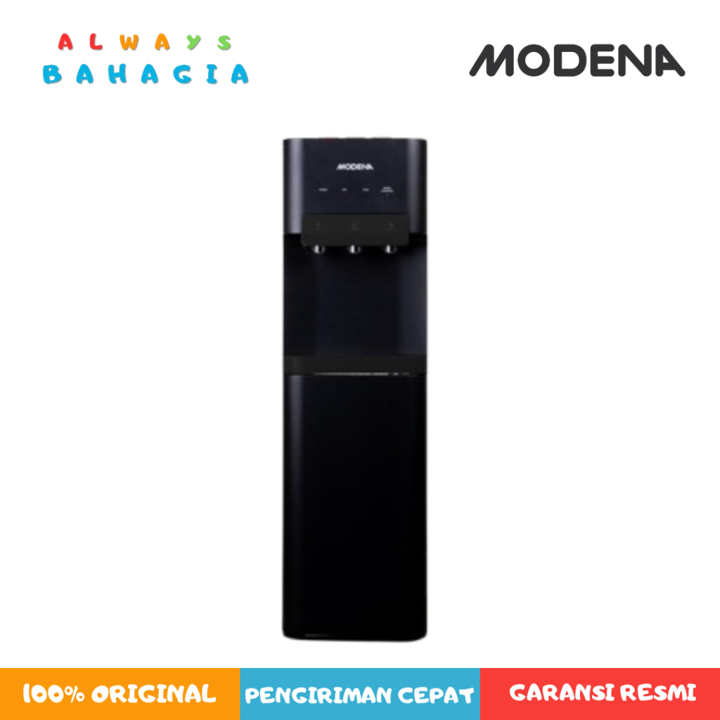 Modena DD 1360 EGBK Dispenser Galon Bawah Hitam 3 Kran : Panas, Dingin, & Normal