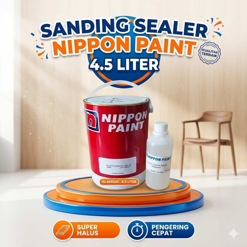 NIPPON PAINT Melamic Sanding Sealer Gloss 4.5 L - Cat Dasar Kayu & Vernis