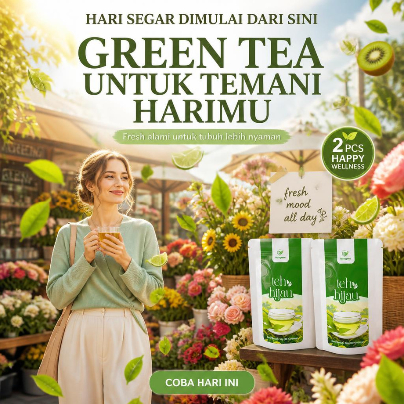 HERBIGREEN TEA Teh diet Detox Penurun Berat badan Alami Obat Langsing Herbal Diet Detox sliming Tea 