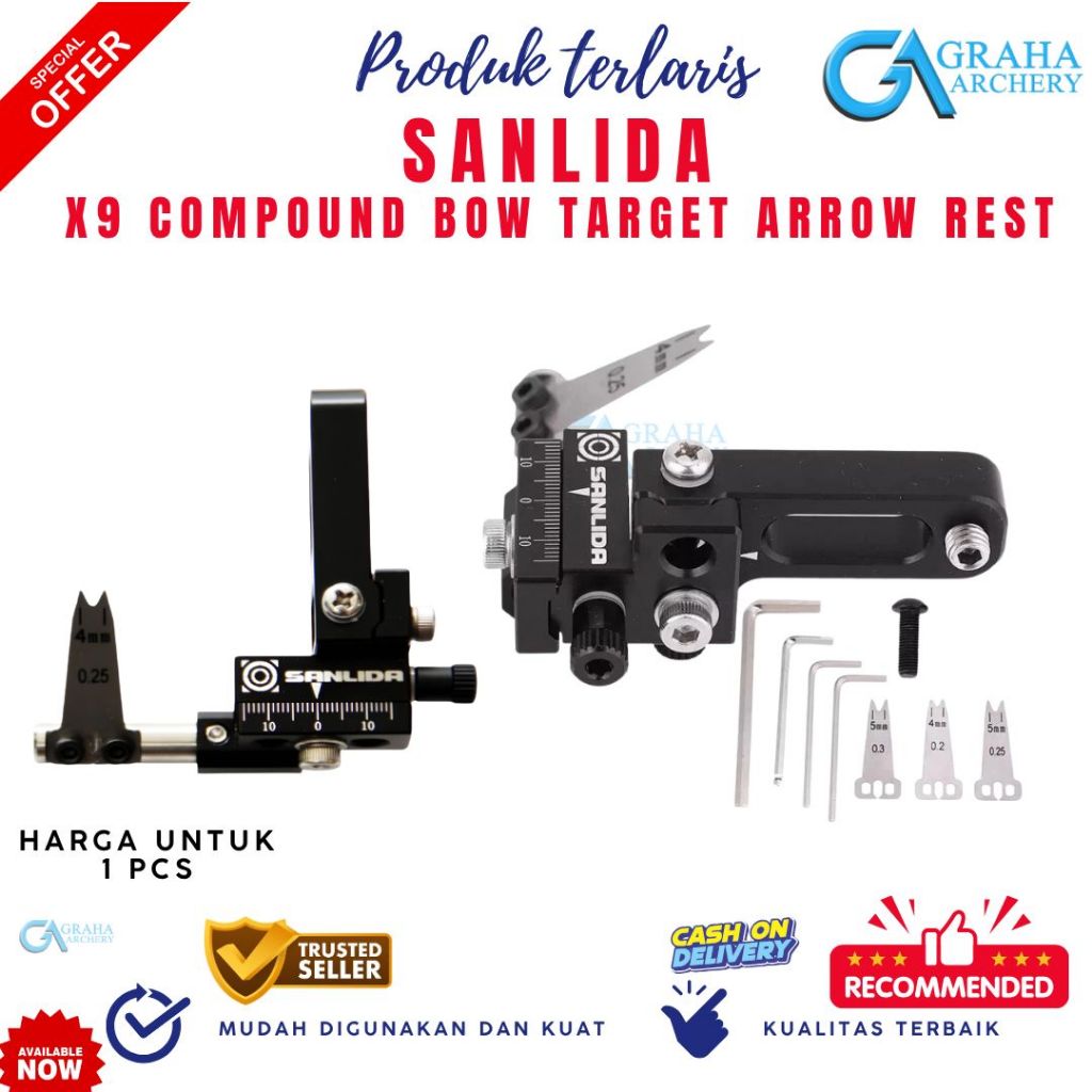 SANLIDA X9 COMPOUND BOW TARGET ARROW REST / ARROW REST COMPOUND / ARROW REST PANAHAN / ARROW REST SA