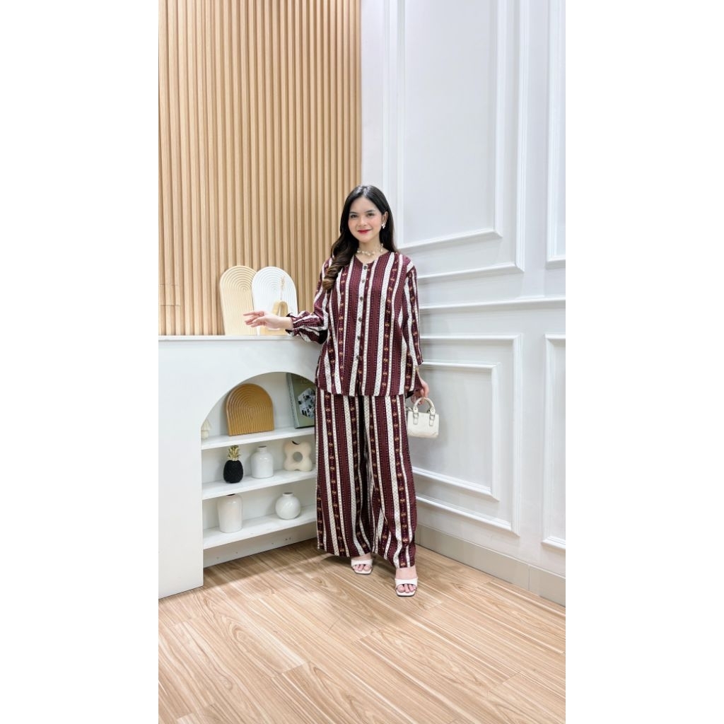 monica set by kanaya/oneset lengan panjang/oneset Kanaya ORI/oneset viral