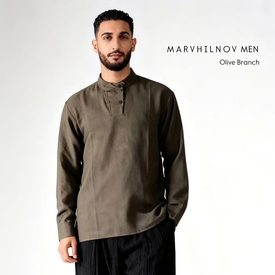 MARVHILNOV Set Koko Pria | Olive Branch | Linen