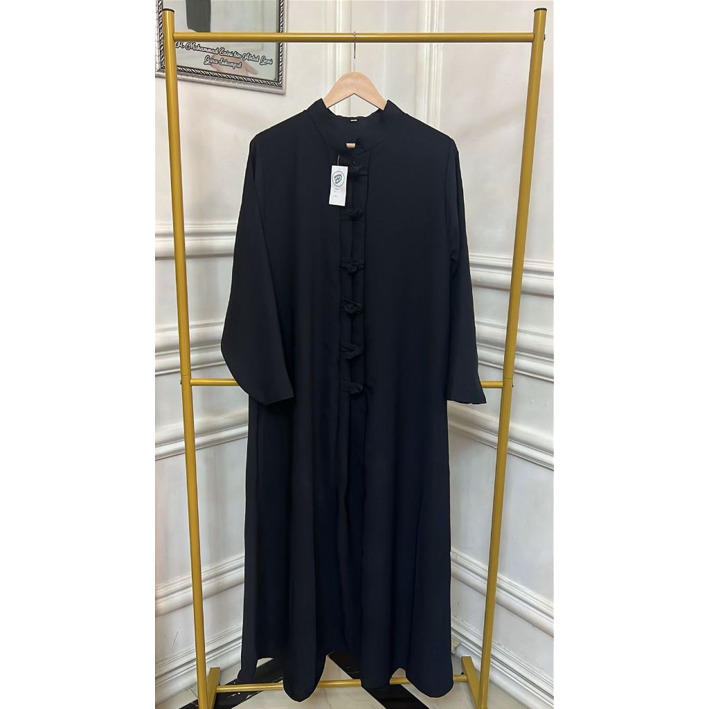 [NEW] GAMIS SATIN PREMIUM HITAM POLOS SANGHAI BUSUI FRENDLY