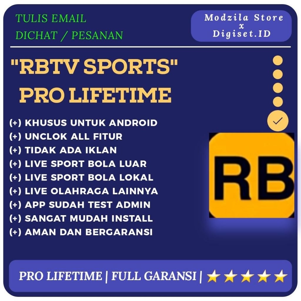 Lifetime RBTV Aplikasi RBTV NobarSepakBola, motoGP, basket, sport- Modzila store