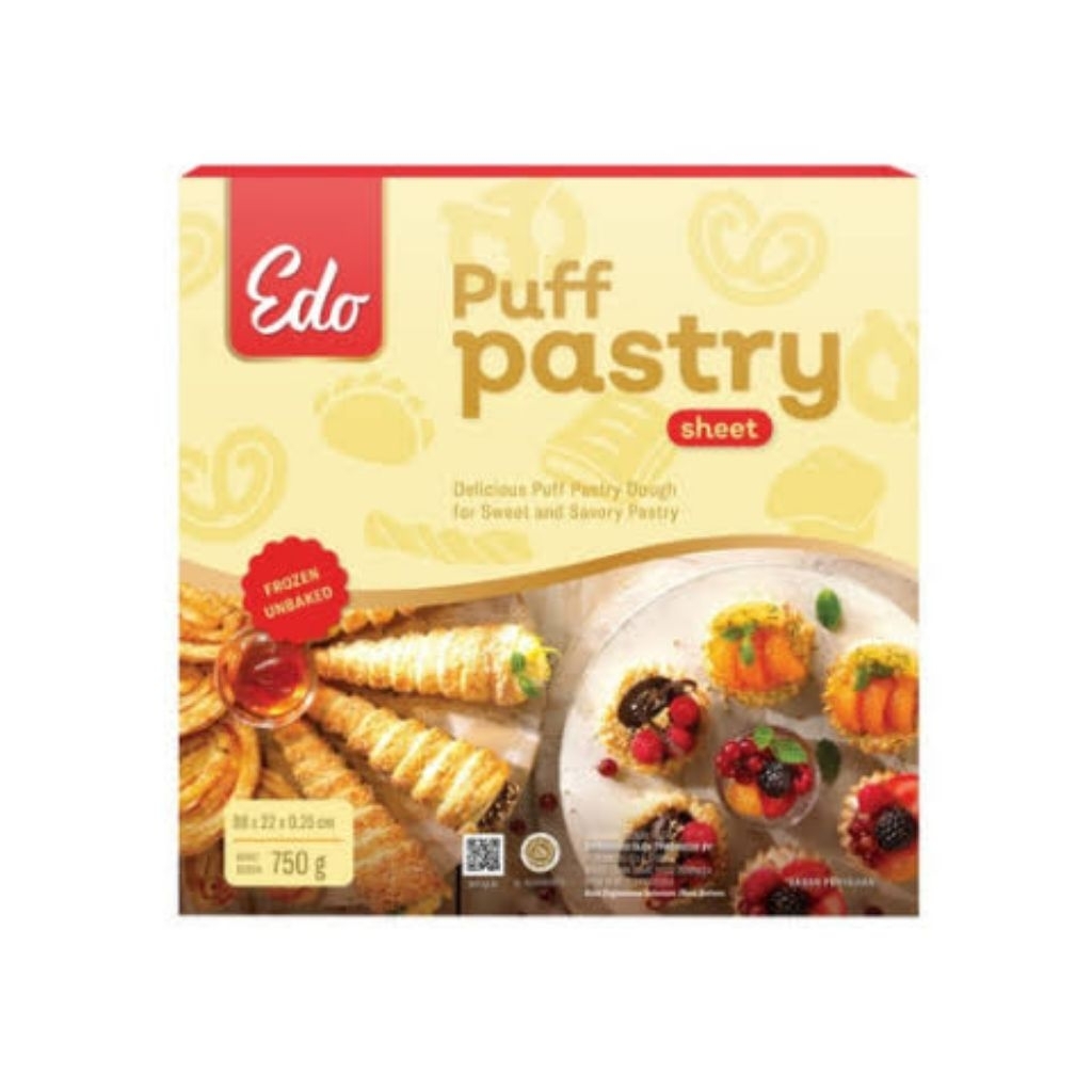 EDO PUFF PASTRY 750GRAM MURAH / PASTRY ZUPPASOUP/ EDO SHEET PUFF PASTRY / PASTRY INSTAN