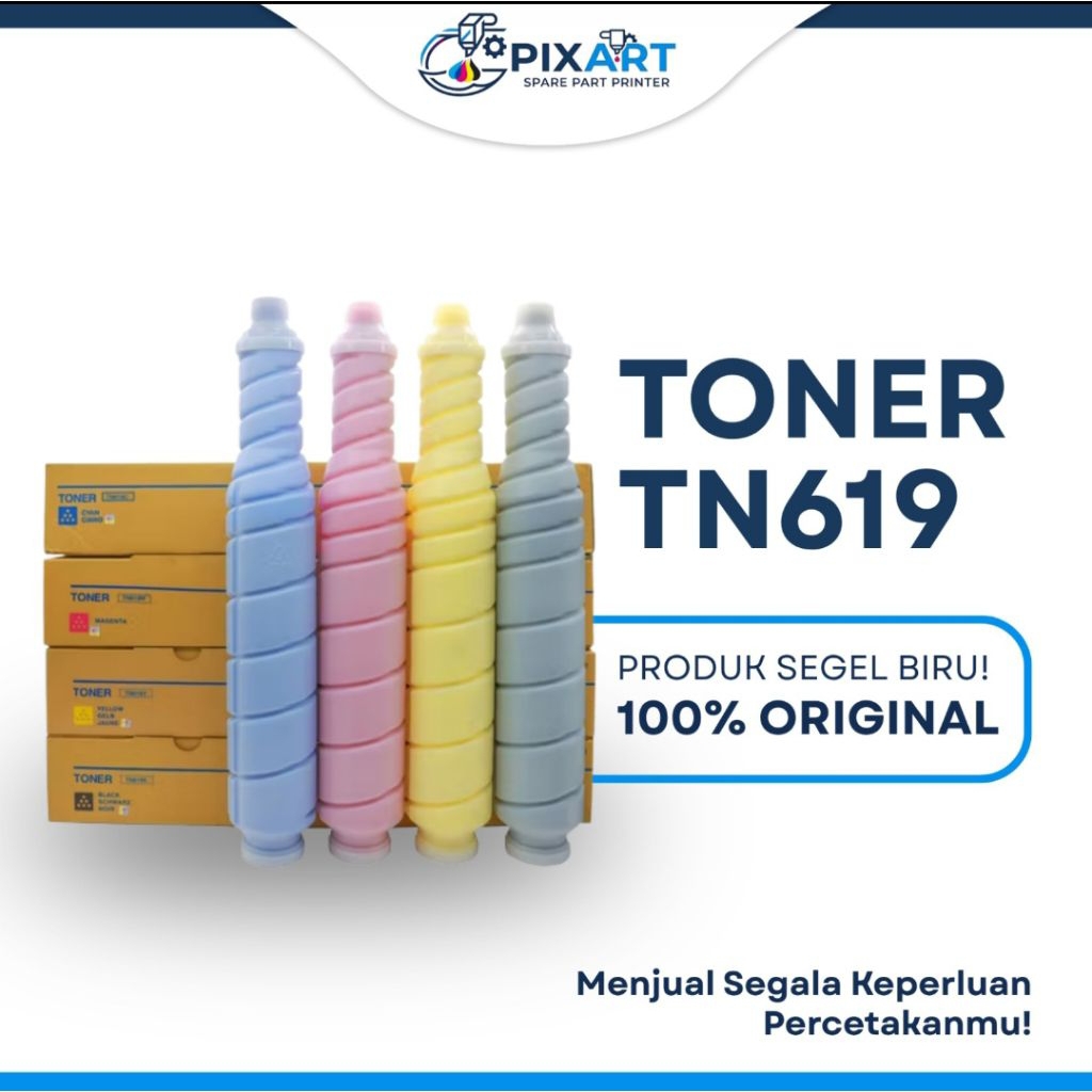 Toner TN619 1 Set Original Segel Biru