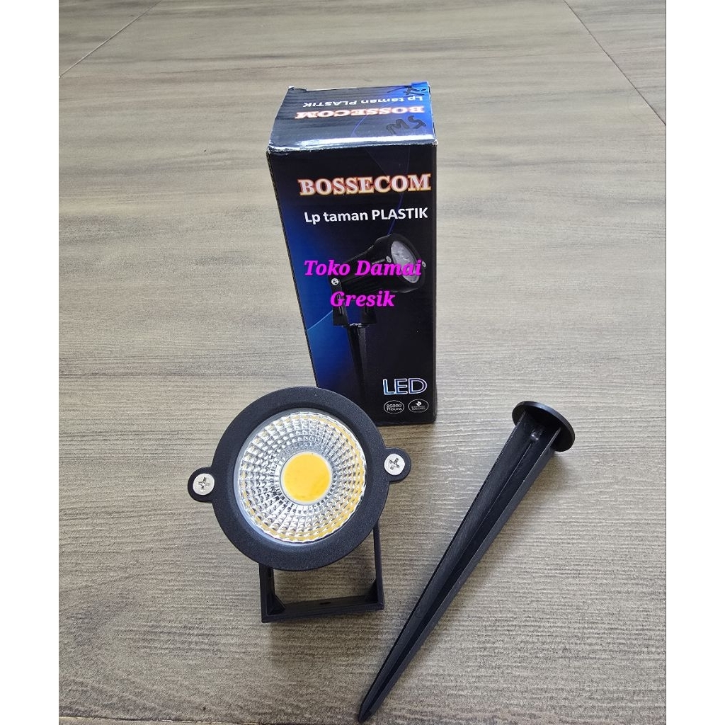 Bossecom Lampu taman Tancap COB PVC outdoor & indoor 5 watt