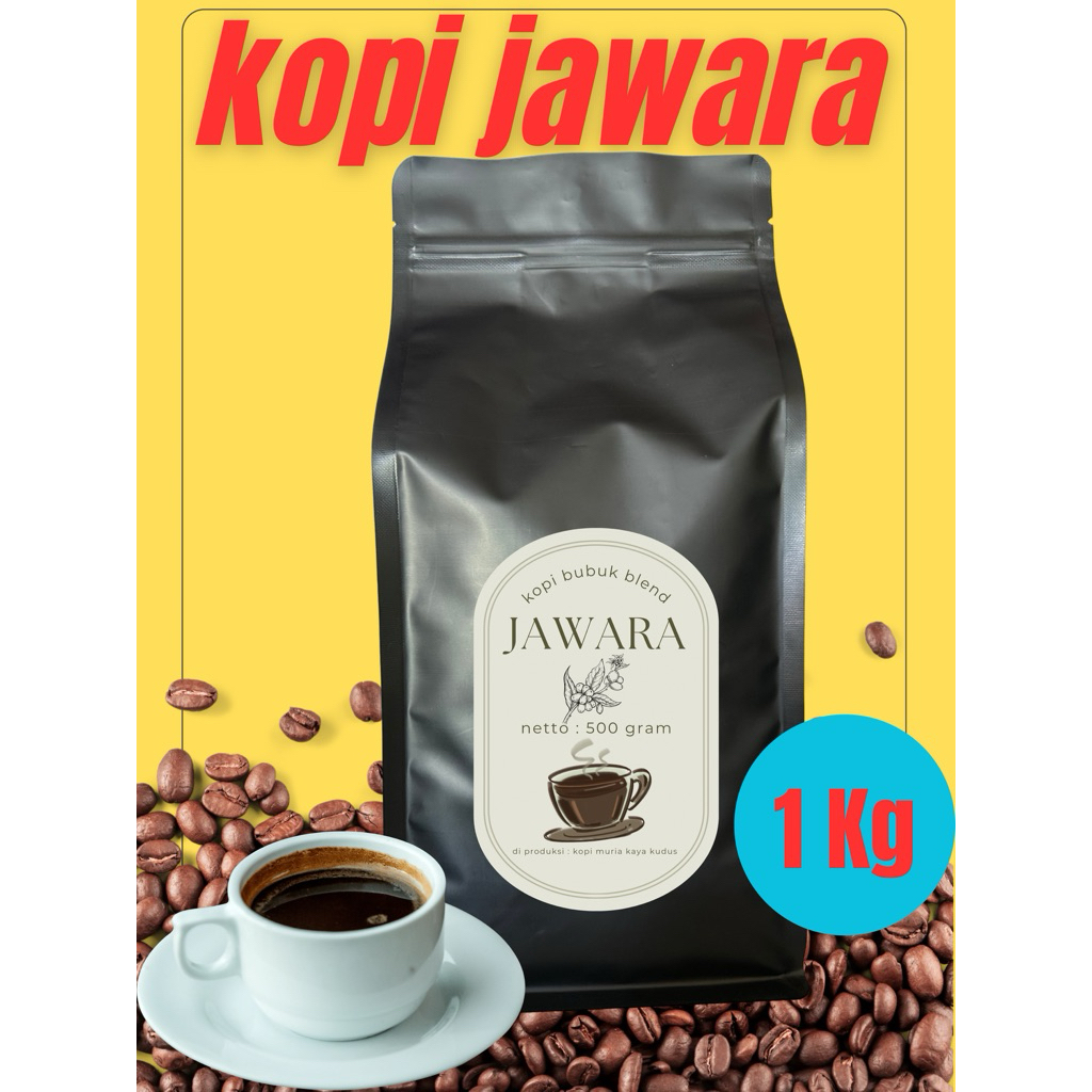 kopi 1kg bubuk tubruk tradisional jawara robusta muria blend