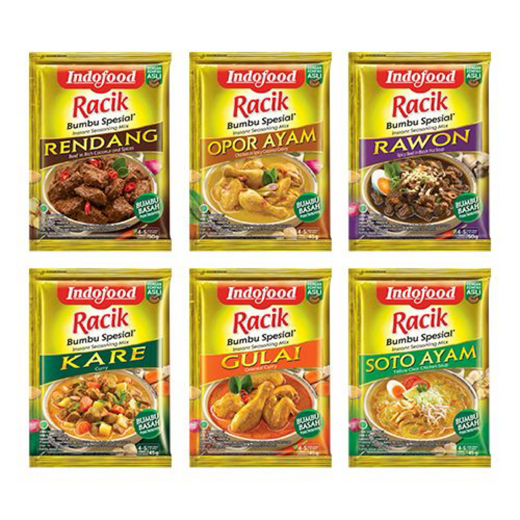 Bumbu special racik indofood/ bumbu gule racik/ bumbu soto racik/ bumbu rendang racik/ bumbu rawon r